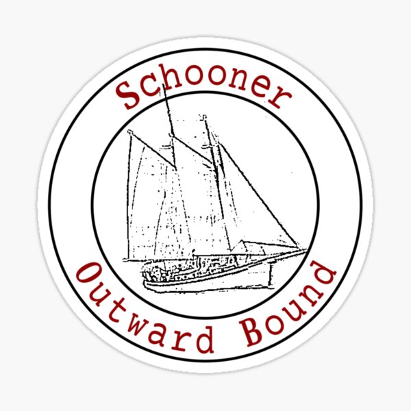 Schooner Outward Bound- Red and Black Sticker