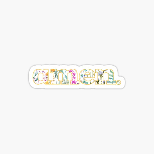 Vista previa del artículo con la obra «Amén», diseñado y vendido por terahdesigns.