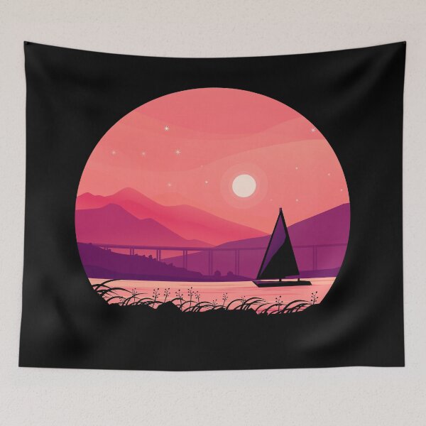 Item preview, Sail boat on lake at sunset designed and sold by RafaelLima7.