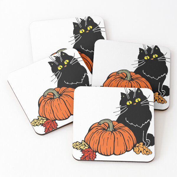 Item preview, Black cat and Halloween pumpkin  designed and sold by ativka.