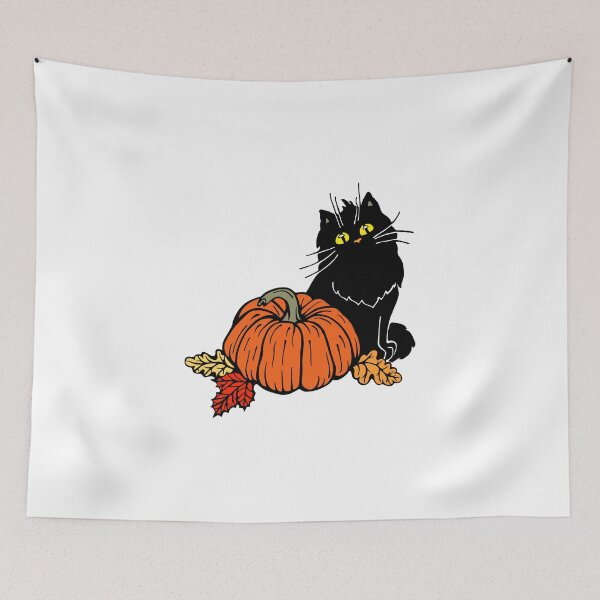 Item preview, Black cat and Halloween pumpkin  designed and sold by ativka.