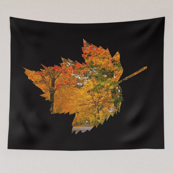 Item preview, leaf silhouette with autumn scene - fall designed and sold by Jessi-Sketches.