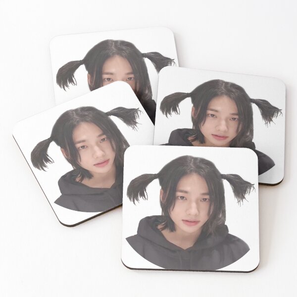 Item preview, Stray Kids - Hyunjin - Pig Tails Cute Hair - Circle Cut designed and sold by BobaBit.