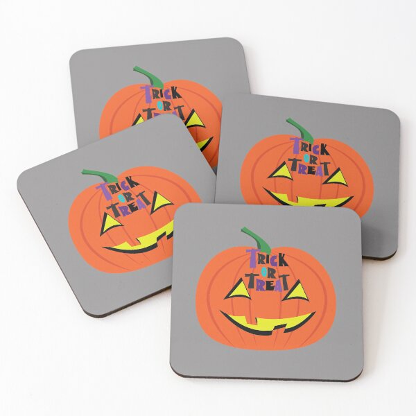 Item preview, Trick or Treat Funny Spooky Orange Halloween Pumpkin Halloween Pattern Print designed and sold by silviaol.