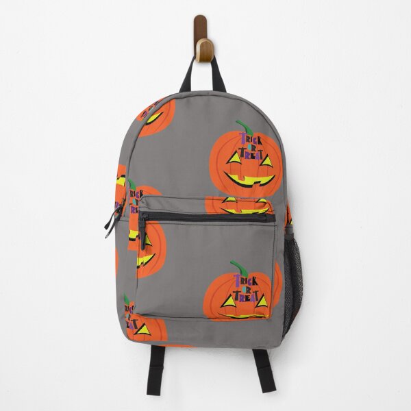 Item preview, Trick or Treat Funny Spooky Orange Halloween Pumpkin Halloween Pattern Print designed and sold by silviaol.