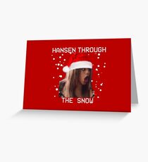 Tarjeta de felicitación Hansen a través de la nieve
