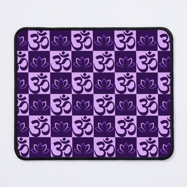 Item preview, Ohm and Lotus Flower Shades of Purple Small Pattern designed and sold by barronangMedia.