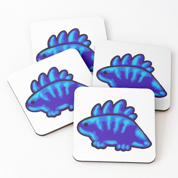 Item preview, Blue cartoon stegosaurus dinosaur designed and sold by Marble1212.