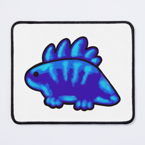 Item preview, Blue cartoon stegosaurus dinosaur designed and sold by Marble1212.