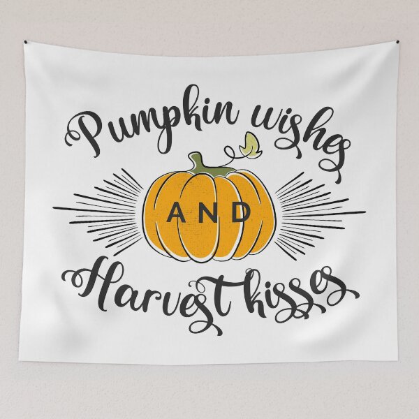 Item preview, PUMPKIN WISHES HARVEST KISSES designed and sold by wildwhimsical.