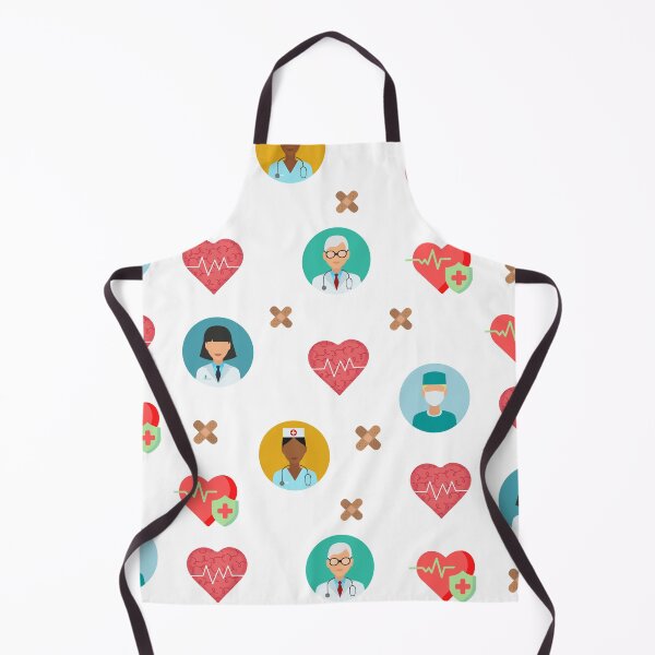 Item preview, Doctors Nurses Hospital Healthcare Collage Print, Heart Pattern designed and sold by silviaol.