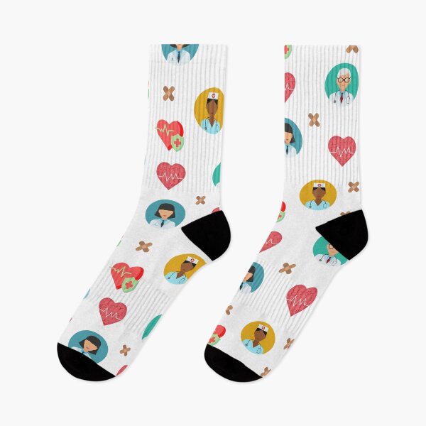 Item preview, Doctors Nurses Hospital Healthcare Collage Print, Heart Pattern designed and sold by silviaol.