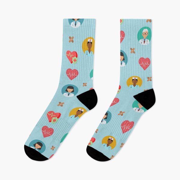 Item preview, Doctors Nurses Hospital Healthcare Collage Print, Heart Pattern designed and sold by silviaol.
