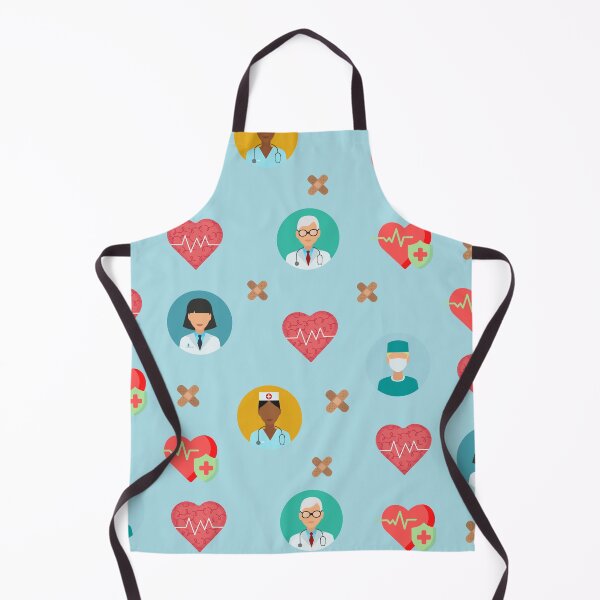Item preview, Doctors Nurses Hospital Healthcare Collage Print, Heart Pattern designed and sold by silviaol.