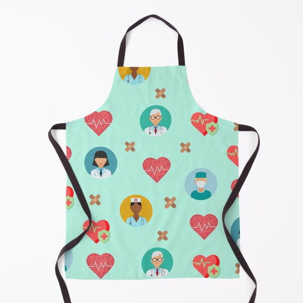 Item preview, Doctors Nurses Hospital Healthcare Medical Collage Print, Heart Pattern designed and sold by silviaol.