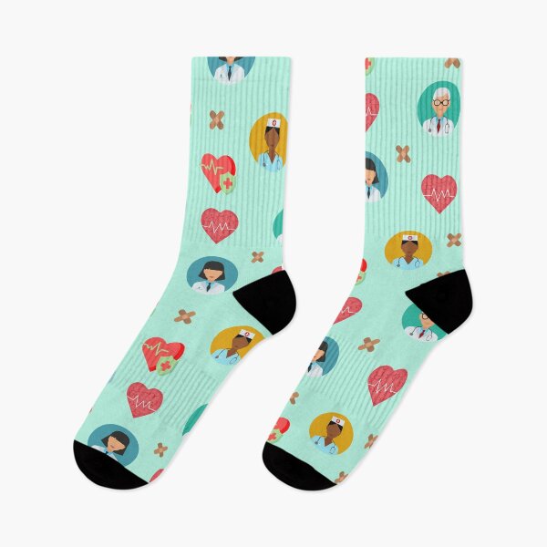 Item preview, Doctors Nurses Hospital Healthcare Medical Collage Print, Heart Pattern designed and sold by silviaol.