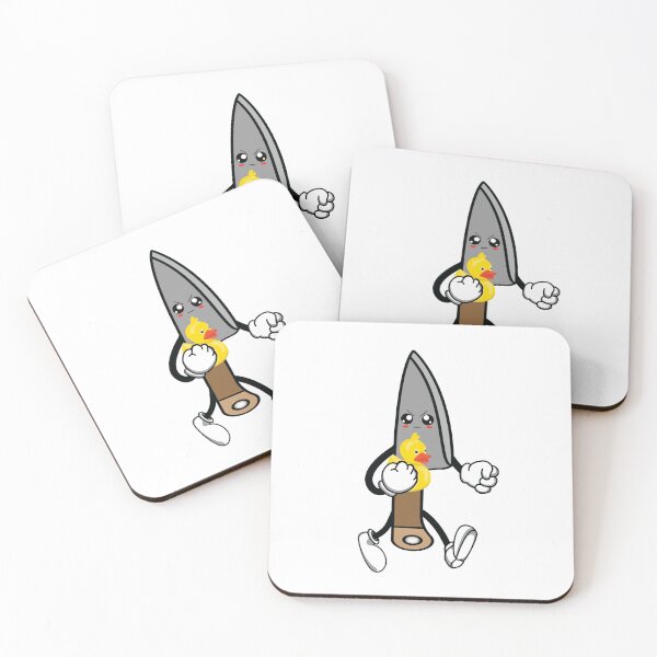 Item preview, Chef Knife Holding a Yellow Rubber Duck - no text designed and sold by FlorenciaBliss.