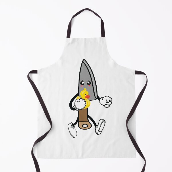 Item preview, Chef Knife Holding a Yellow Rubber Duck - no text designed and sold by FlorenciaBliss.