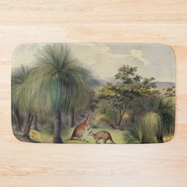 Item preview, Grass trees at Yankallilla with the red kangaroo designed and sold by State Library of South Australia.