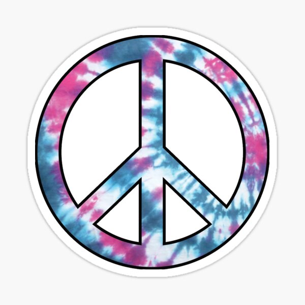 Tie Dye Peace Sign Sticker For Sale By Thepurplefrog Redbubble