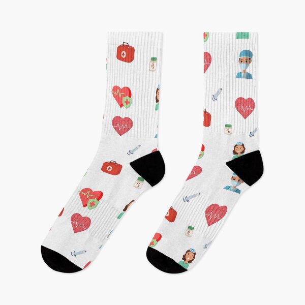 Item preview, Medical Doctors Nurses Hospital Healthcare Collage Print, Heart Pattern designed and sold by silviaol.