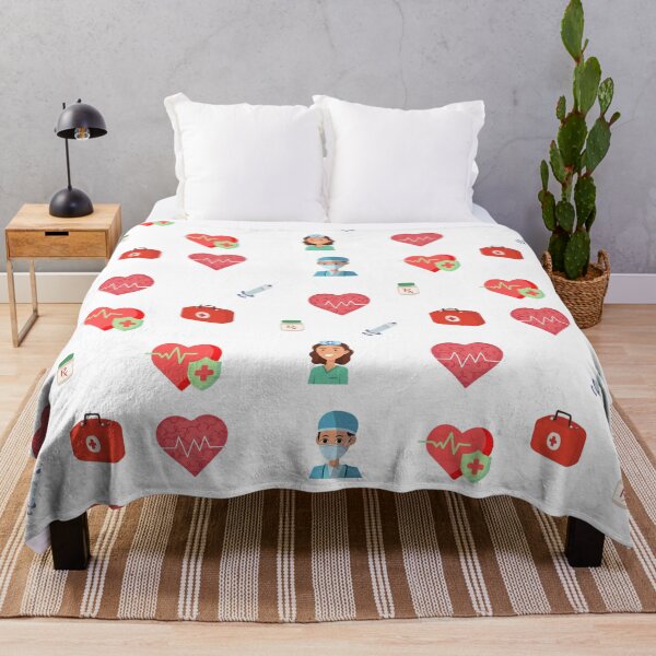 Item preview, Medical Doctors Nurses Hospital Healthcare Collage Print, Heart Pattern designed and sold by silviaol.