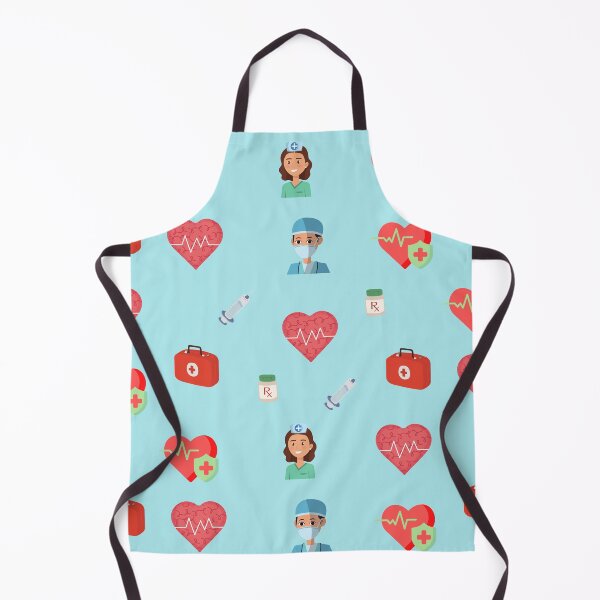 Item preview, Doctors Nurses Hospital Healthcare Medical Collage Print, Heart Pattern designed and sold by silviaol.