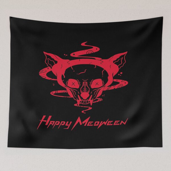 Item preview, Happy Meoween Vampire Cat Skull  Happy Meoween Halloween Perfect on t-shirts To Stickers designed and sold by LMcDs.