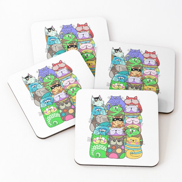 Item preview, Cute Colorful Cat Clutter designed and sold by Einstein12345.