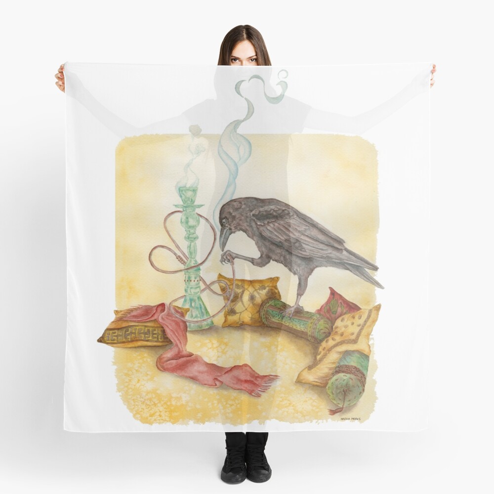 Crow with Hookah Scarf