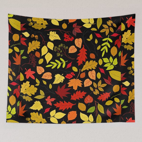 Item preview, Fall Autumn Pattern- Red Orange Yellow Leaves, Fall Leaves Print designed and sold by silviaol.