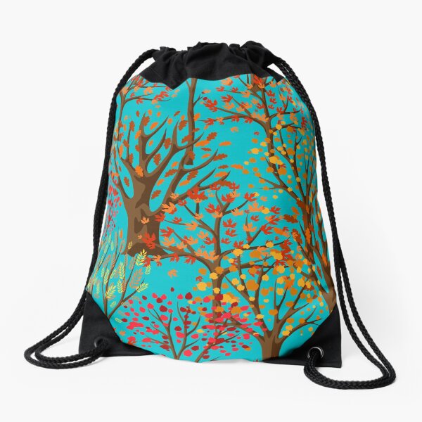 Item preview, Fall Autumn Pattern- Forest Trees Red Orange Yellow Leaves, Fall Leaves Print designed and sold by silviaol.