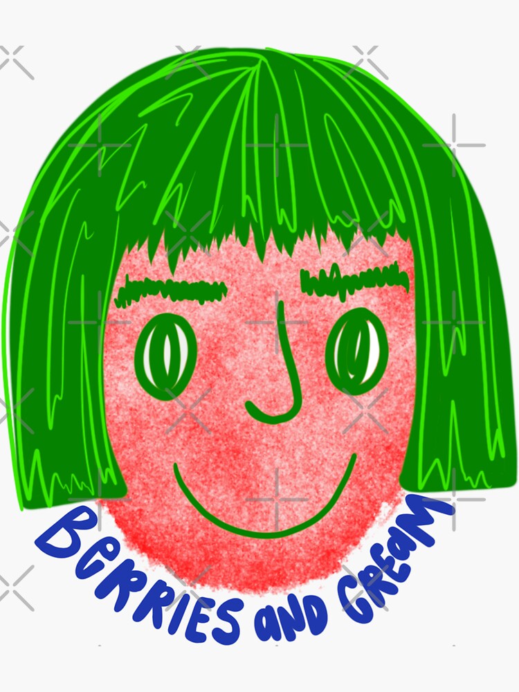"berries and cream guy " Sticker for Sale by chricket Redbubble