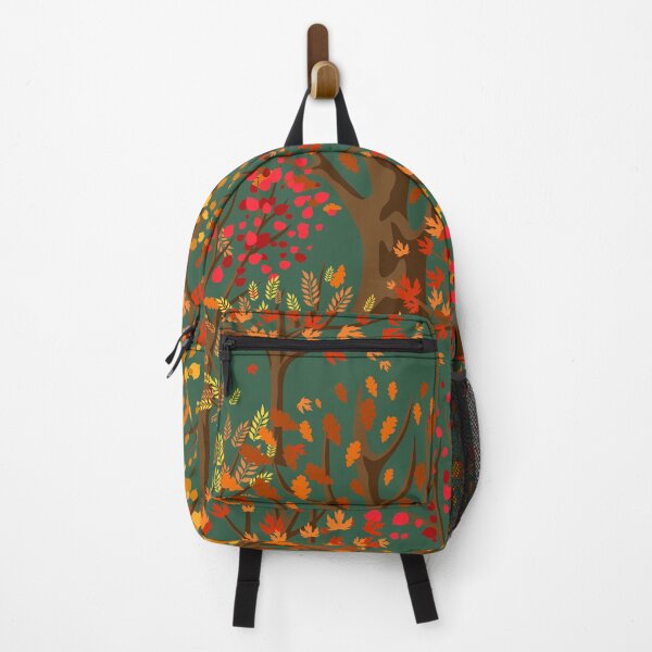 Item preview, Fall Autumn Pattern- Forest Trees Red Orange Yellow Leaves, Fall Leaves Print designed and sold by silviaol.