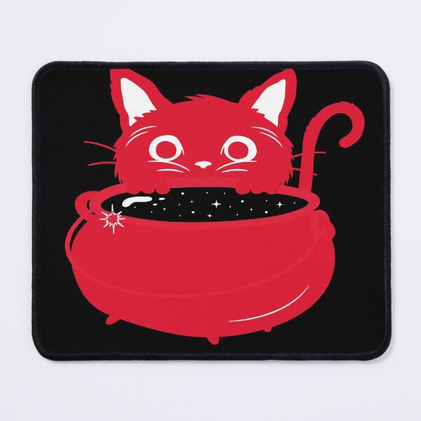 Item preview, Happy Meoween Cat Peeking Over Cauldron Happy Meoween Halloween Purrfect on t-shirts To Stickers designed and sold by LMcDs.