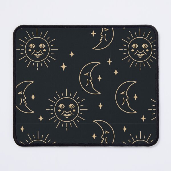 Item preview, Gold and Black Celestial Full and Half Moon designed and sold by PetsandBeyond.