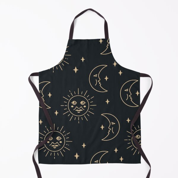 Item preview, Gold and Black Celestial Full and Half Moon designed and sold by PetsandBeyond.