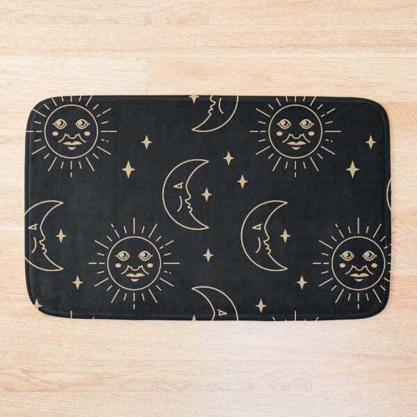 Item preview, Gold and Black Celestial Full and Half Moon designed and sold by PetsandBeyond.