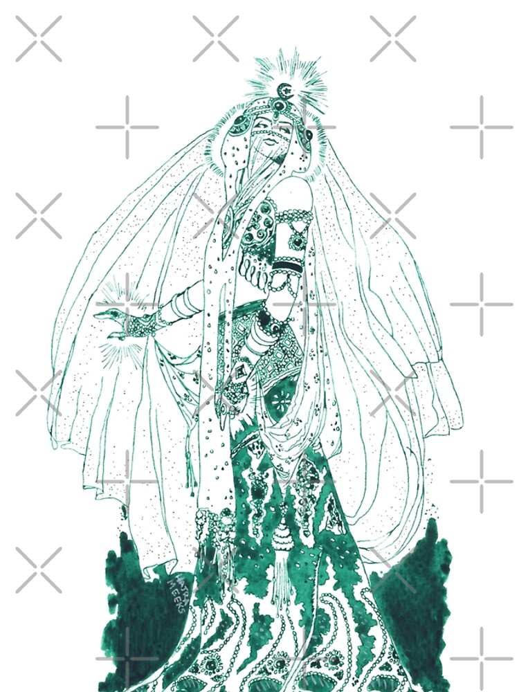Enchantress in Emerald Ink by HajraMeeks