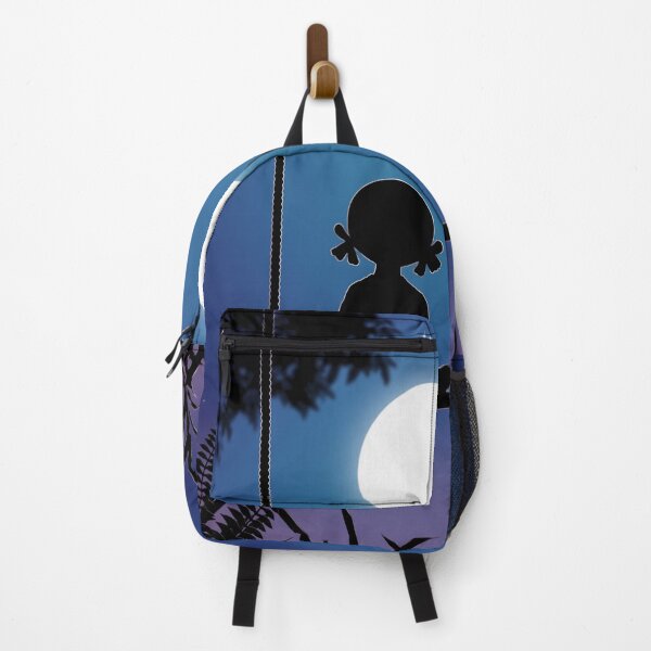 Item preview, Girl and her cat sitting on swing looking at moon designed and sold by RafaelLima7.
