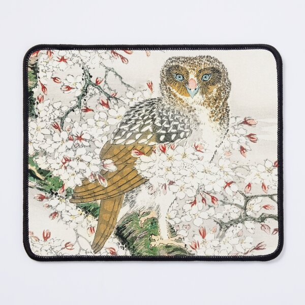 Item preview, Owl in Cherry Tree by Numata Kashu - Japanese Vintage Artwork designed and sold by Purrfecta.