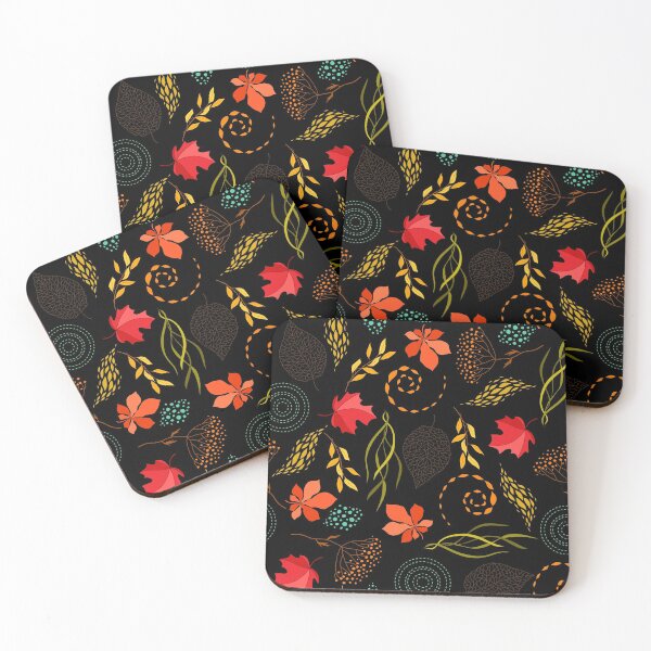Item preview, Vibrant, Colorful Fall Autumn Pattern- Red Orange Yellow Leaves, Fall Leaves Print designed and sold by silviaol.