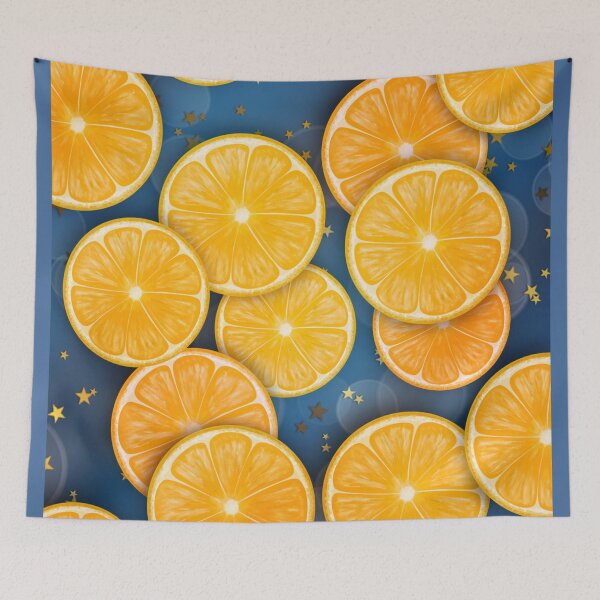 Item preview, Sliced oranges and gold stars pattern designed and sold by RafaelLima7.