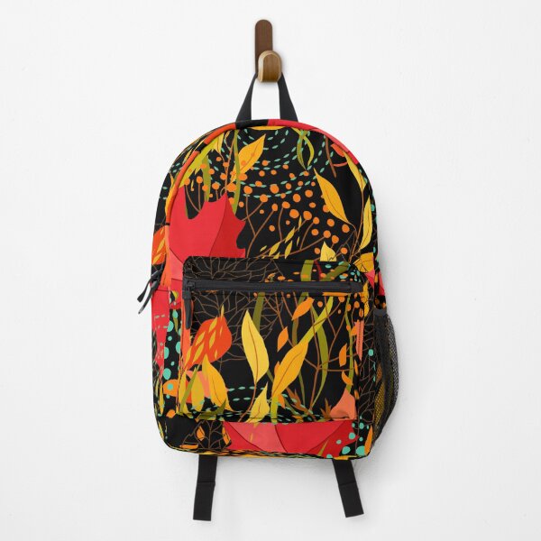 Item preview, Fall Autumn Botanical Forest Pattern- Red Orange Yellow Leaves, Plants, Fall Leaves Print designed and sold by silviaol.