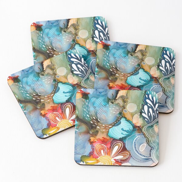 Item preview, Colorful floral abstract designed and sold by Jules McCullough.