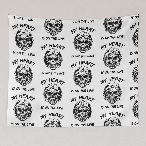 Item preview, Football My Heart Is On The Line Offensive Lineman designed and sold by Messika.