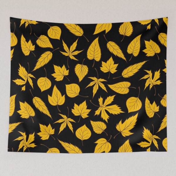 Item preview, Fall Autumn Pattern- Golden Yellow Leaves, Fall Botanical Leaves Print designed and sold by silviaol.