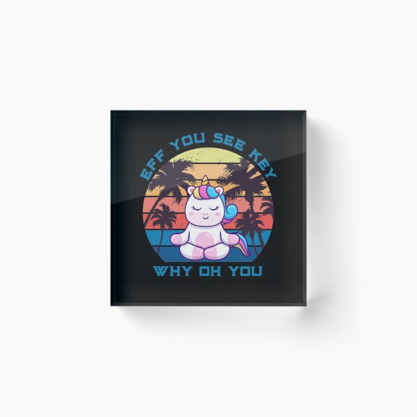 Item preview, Eff You See Kay Why Oh You Unicorn Retro Vintage designed and sold by Zeus-Studio.