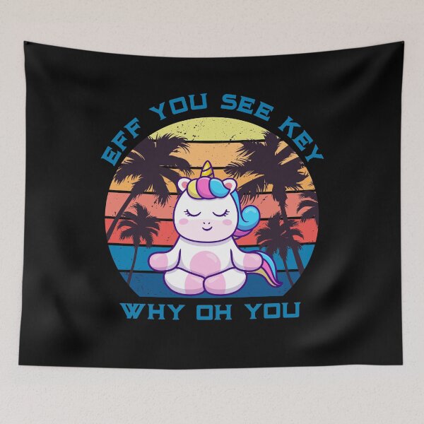 Item preview, Eff You See Kay Why Oh You Unicorn Retro Vintage designed and sold by Zeus-Studio.