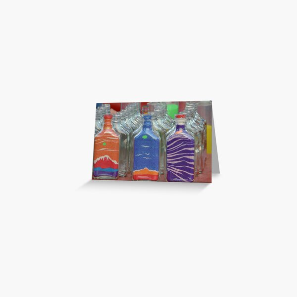 Sand art flasks Greeting Card